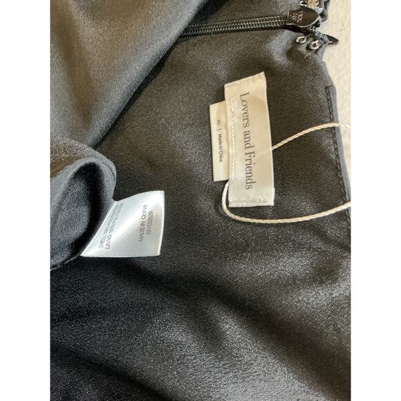 Lovers + Friends 'Kamala' Black Poly Mini Dress Size XS - Picture 4 of 4